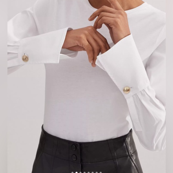 ME + EM Feature Button Crew Neck Layering Shirt 6 - Picture 2 of 14